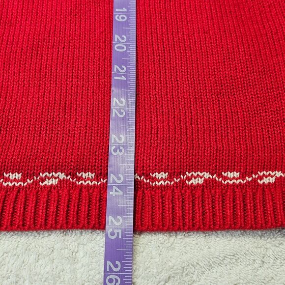 Christopher & Banks Red Snowman American Flag Pullover Knit Christmas Sweater - Picture 9 of 10